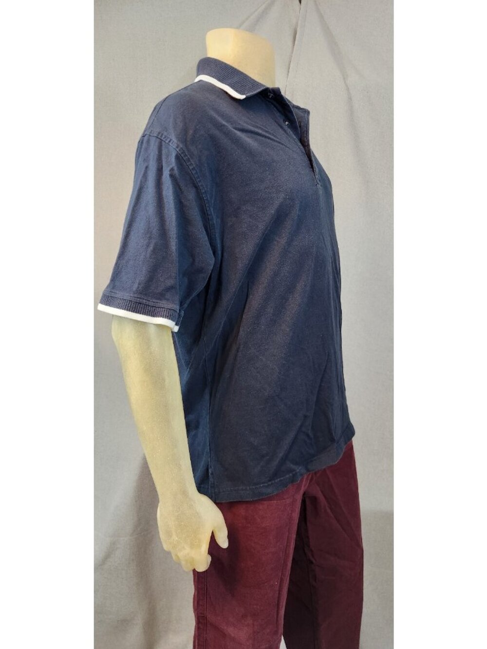 Antigua MLB Chicago Cubs Blue MEDIUM Cotton Short Slv Polo Golf Shirt Top USED - Picture 3 of 6